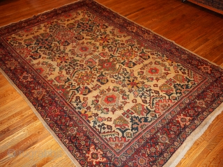 #1B98 Persian "Mahal" rug 7' x 10.4' 1900, in original good condition.                     