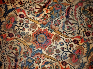 1B96 Persian "Mahal" rug 6.9' x 9.10' 1900, good condition.                       