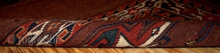 #1B357 Hand made antique collectible Turkoman "Yomud" rug 2.4' x 3.11' 1880,in original good condition.                  