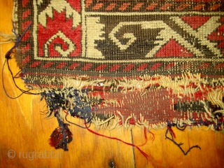 Turkoman-looking Balouch rug 2'x 4'; c. 1890; in original condition.                       