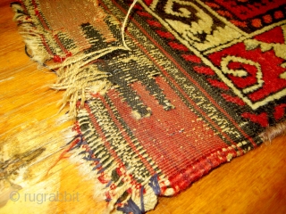 Turkoman-looking Balouch rug 2'x 4'; c. 1890; in original condition.                       