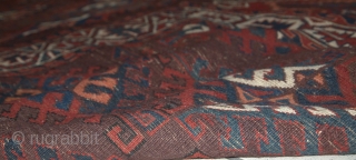 #1C310  Handmade antique Turkoman Yomud rug 6.4' x 10.9' ( 195cm x 333cm ) 1880.C
                 