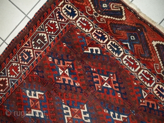 #1C310  Handmade antique Turkoman Yomud rug 6.4' x 10.9' ( 195cm x 333cm ) 1880.C
                 