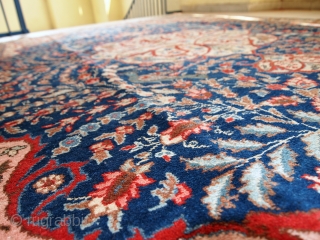 Handmade antique Persian Tabriz rug 6,2' x 9.5' (190cm x 292cm) 1920s - 1C409                   