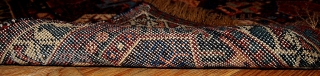 #1B318  Hand made antique collectible Persian Khamseh bag face 1.9' x 1.11' ( 58cm x 67cm ) C.1880              