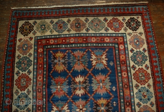 Handmade antique Caucasian Talish rug 4.3' x 8.9' ( 131cm x 271cm ) 1880s - 1B514                 