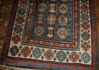 Handmade antique Caucasian Talish rug 4.3' x 8.9' ( 131cm x 271cm ) 1880s - 1B514                 