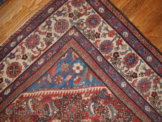 #1B212 Hand made antique Persian Mahal rug 8.9' x 11.7' ( 274cm x 359cm ) 1900.C
                 