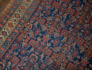 Handmade antique Persian Bidjar rug 4.10' x 7.5' (151cm x 228cm) 1880s - 1B531                   