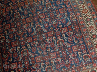 Handmade antique Persian Bidjar rug 4.10' x 7.5' (151cm x 228cm) 1880s - 1B531                   