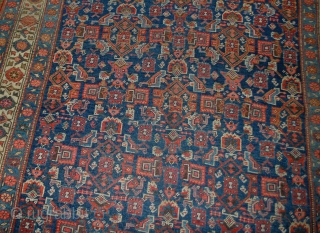 Handmade antique Persian Bidjar rug 4.10' x 7.5' (151cm x 228cm) 1880s - 1B531                   