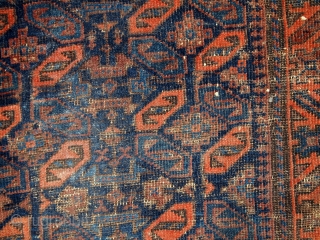 Handmade antique collectible Afghan Baluch bagface 2.4' x 2.6' ( 74cm x 79cm) 1880s - 1C446                 
