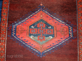 #1B176 Turkish "Kermanar" rug 4.10' x 6.3' c.1860, in original good condition for that age                  