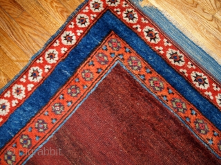 #1B176 Turkish "Kermanar" rug 4.10' x 6.3' c.1860, in original good condition for that age                  