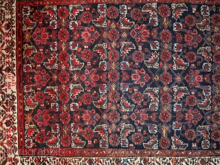 Handmade antique Persian Malayer runner 3.5' x 13.5' (108cm x 412cm) 1920s - 1C448                   