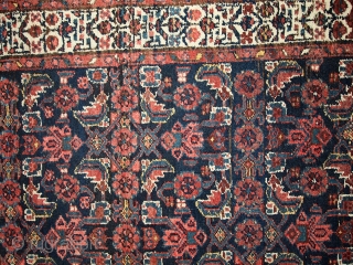 Handmade antique Persian Malayer runner 3.5' x 13.5' (108cm x 412cm) 1920s - 1C448                   