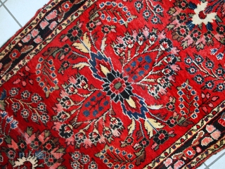 Handmade antique Persian Lilihan runner 2.7' x 23.3' ( 84cm x 712cm) 1910s - 1C452                  