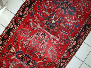 Handmade antique Persian Lilihan runner 2.7' x 23.3' ( 84cm x 712cm) 1910s - 1C452                  