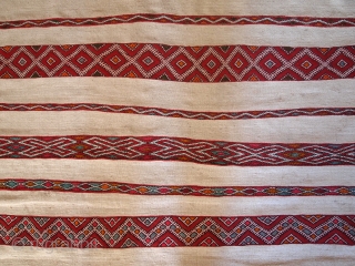 #1C214  Hand made antique Mroccan kilim 5.2' x 8.5' ( 159cm x 261cm ) C.1950s                 