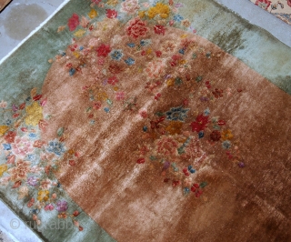 Handmade antique Art Deco Chinese rug 6.9' x 4' ( 210cm x 122cm ) 1920 - 1B573                