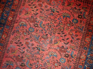 #1B129  Handmade antique Persian Lilihan rug 4.1' x 6.4' ( 125cm x 195cm) 1920.C
                  