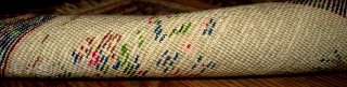 #1B364 antique collectible Armenian rug 1.3' x 1.4' 1908,in original good condition.                     