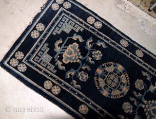 Handmade antique Peking Chinese rug 2.1' x 4.1' ( 64cm x 125cm ) 1900s - 1B617                 