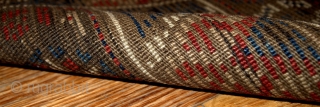 #1B198  Handmade antique Turkish collectible Bergama rug 5.9' x 6.10' ( 180cm x 213cm ) 1880.C
                