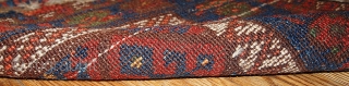 #1B321  Handmade antique collectible Persian Kurdish bag face 1.11' x 2.1' ( 61cm x 64cm ) 1880.C
               