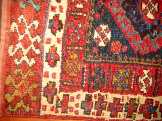 1A03  "Kurdish" design; pair of antique bagfaces joined; 1.8' x 2.7'                     