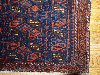 #1B340  Handmade antique collectible Afghan Baluch bagface 1.7' x 1.11' ( 52cm x 59cm ) 1880.C
                