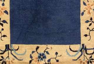 #1L19  Hand made antique Peking Chinese rug 3' x 5' ( 91cm x 152cm ) 1900.C                