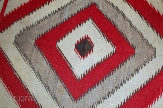 #1E03  Hand made antique Native-American Navajo rug 2.10'X 4.10' ( 89cm X 150cm )                  