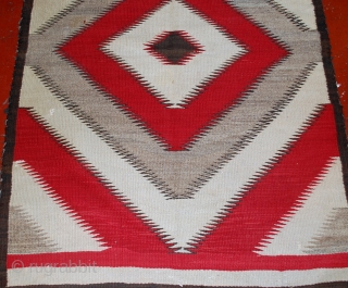 #1E03  Hand made antique Native-American Navajo rug 2.10'X 4.10' ( 89cm X 150cm )                  