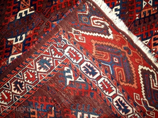 #1C310  Handmade antique Turkmen Yomud rug 6.4' x 10.9' ( 195cm x 333cm ) 1880.C
                 