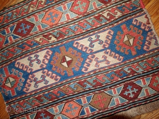 Antique collectible Persian "Sumak" pair bag faces 1.4' x 1.8' 1900, in original good condition.                  