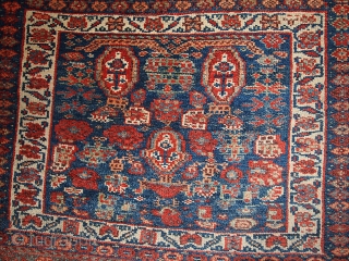 #1b317 Persian "Malayer" bag face 3.5' x 3.6' 1880, in original good condition.                    