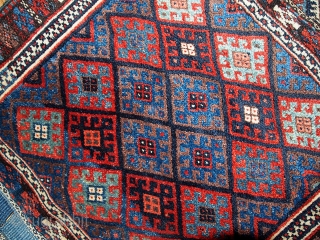 #1B319 Antique collectible Persian "Kurdish" bag face 2.4' x 2.6' 1880, in original good condition.                  