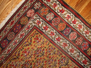 #1B414  Hand made antique Persian Kurdish rug 4.1' x 7.7' ( 125cm x 235cm ) 1880.C
                