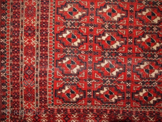 B324 collectible Turkoman "Yomud" rug 2.10' x 4' 1900, in original good condition.                    