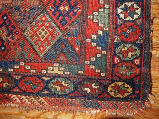 #1B332 Persian "Kurdish" bag face 2.4' x 3.3' 1880, in original condition: has some age ware.                 