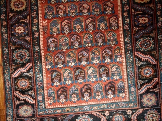 #1B435  Hand made antique Persian Bakshaish runner 3.2' x 10.4' ( 97cm x 317cm ) C.1880                