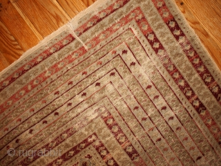 #1B427  Handmade antique Turkish Ghurdes prayer rug 4.10' x 7.3' ( 152cm x 222cm ) 1870.C
                