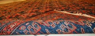 #1C352  Handmade antique Persian Malayer rug 4.5' x 6.8' ( 135cm x 207cm ) 1920.C 
                