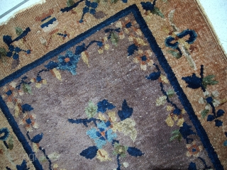 #1C354  Handmade antique Art Deco Chinese rug 2.2' x 3.7' ( 67cm x 114cm) 1920.C
                 