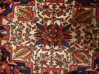 #1B336 Persian "Sarouk Farahan" bag face 2.1' x 2.8' 1880,in original good condition.                    