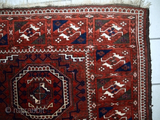 #1C357  Handmade antique Afghan Baluch rug 3.3' x 5.6' ( 100cm x 170cm ) 1900.C
                 