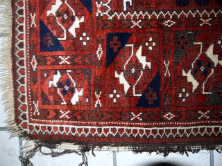 #1C357  Handmade antique Afghan Baluch rug 3.3' x 5.6' ( 100cm x 170cm ) 1900.C
                 