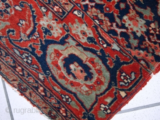 #1C358  Handmade antique collectible Persian Bidjar Vagireh rug 1.5' x 2' ( 47cm x 61cm ) 1900.C
               