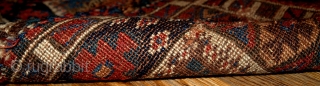 #1B335 Antique collectible NW Persian Kurdish bag face 2.2' x 2.7' 1880,in original good condition.                  